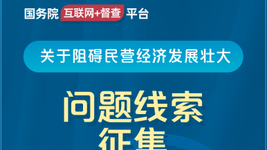 啊啊啊啊啊啊操我在线观看国务院“互联网+督查”平台公开征集阻碍民营经济发展壮大问题线索